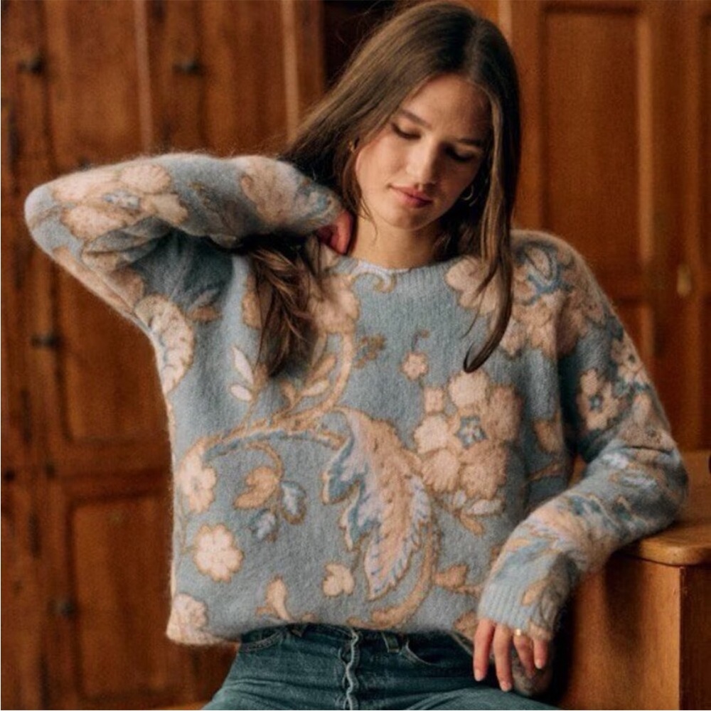 Sezane NWOT HÉLÈNE JUMPER Floral Print